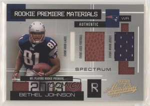 2003 Playoff Absolute Memorabilia Spectrum /25 Bethel Johnson #171 Rookie RC