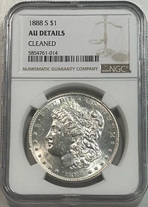 1888-S Morgan Silver Dollar Certified NGC AU-Details Cleaned - Picture 1 of 12