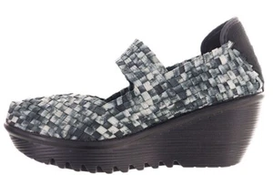 Bernie Mev Women's Lulia Wedge -Closed Toe/Slip-on/Black Camo - EU 41/US 10 -NIB - Picture 1 of 5