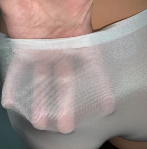 NEW GlOSSy Shiny Low Rise Boyshort Panties Whisper Thin 7 L Sheer Boy Panty - Picture 1 of 8