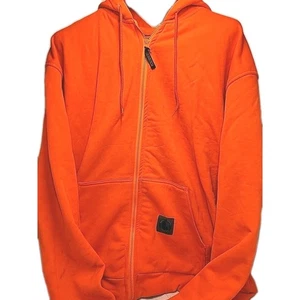 Berne Apparel Blaze Orange Felpa con Cappuccio Pesante da Caccia Isolamento Termico - Foto 1 di 9