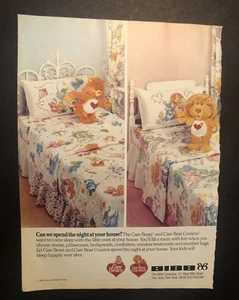 VTG 1980’s Bibb Bedding Care Bears & Care Bear Cousins Magazine Ad 0C25 - Picture 1 of 3
