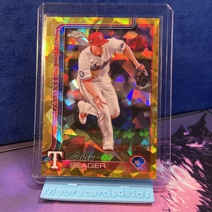 2025 Topps Chrome Sapphire COREY SEAGER #24 Gold 11/50 Texas Rangers - Picture 1 of 2