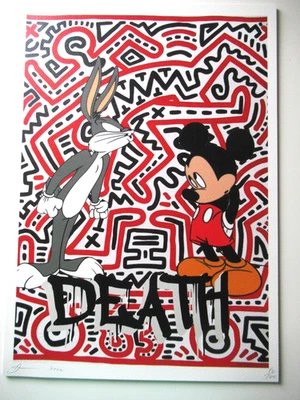 DEATH NYC (1979) SIEBDRUCK VON 2022 ORIGINAL HAND SIGNIERT, NUMMERIERT 32x45cm - Bild 1 von 4
