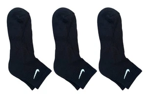 3 Pairs Nike Everyday Dri-Fit Cushioned QUARTER Socks BLACK Men's LARGE (8-12) - Picture 1 of 1