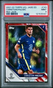 2021-22 Christian Pulisic Topps Jade Edition Red Foil Chelsea Card 5/5 PSA 9 - Picture 1 of 3