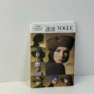 Hats One Size Lined Fringe Brims Turban UNCUT Pattern 7784 Vintage Vogue  - Picture 1 of 2