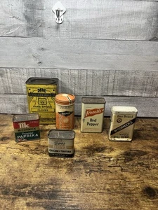 Lote de lata de especias vintage. McCormick, Franks, J.W. McNess, French’s y más - Imagen 1 de 20