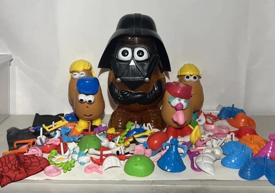 Star Wars Mr Potato Head Grande Darth Vader 14" Almacenamiento 118 Piezas Años 80 y 2000 Foto 1 de 4