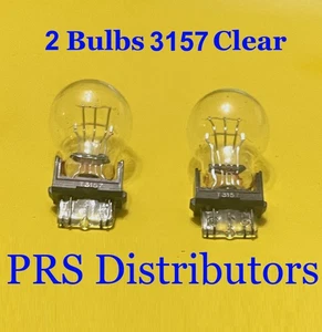 2 Bulbs 3157 Clear 4 Pins 2 Filaments High / Low for some cars Trucks Boats - Picture 1 of 4