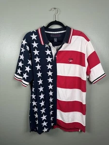 De Colección Años 90 Ivy Crew Bandera Americana Estrellas EE. UU. Rayas Patriótico 4 de Julio Talla Grande - Imagen 1 de 8