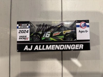 Autographed, NIB, 2024 AJ Allmendinger #16 Mountain Dew Cheetos 1/64 NASCAR - Image 1 of 4