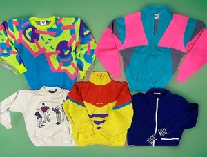 Vtg Ski Snow ColorBlock Retro Sweater Men Sz M/L Nevica Whitestag Obermeyer Lot - Picture 1 of 14