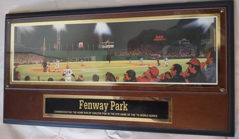 MLB Sports Impressions Fenway Park Collectors Plaque Carlton Fisk '75 World Ser Cover