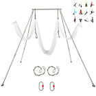 Aerial Stand Portable Aerial Rig Frame Yoga Swing Bar w/20Ft Aerial Silk