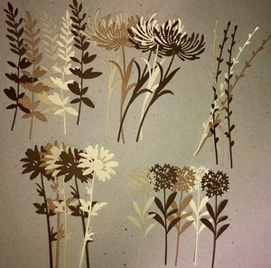 25 WILDFLOWERS #1 papel cartucho troquelado adornos álbum de recortes - Imagen 1 de 22
