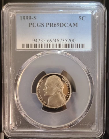 1999 S 5C Jefferson Nickel~PCGS PR69DCAM~Sharp Coin~NO RESERVE! Cover