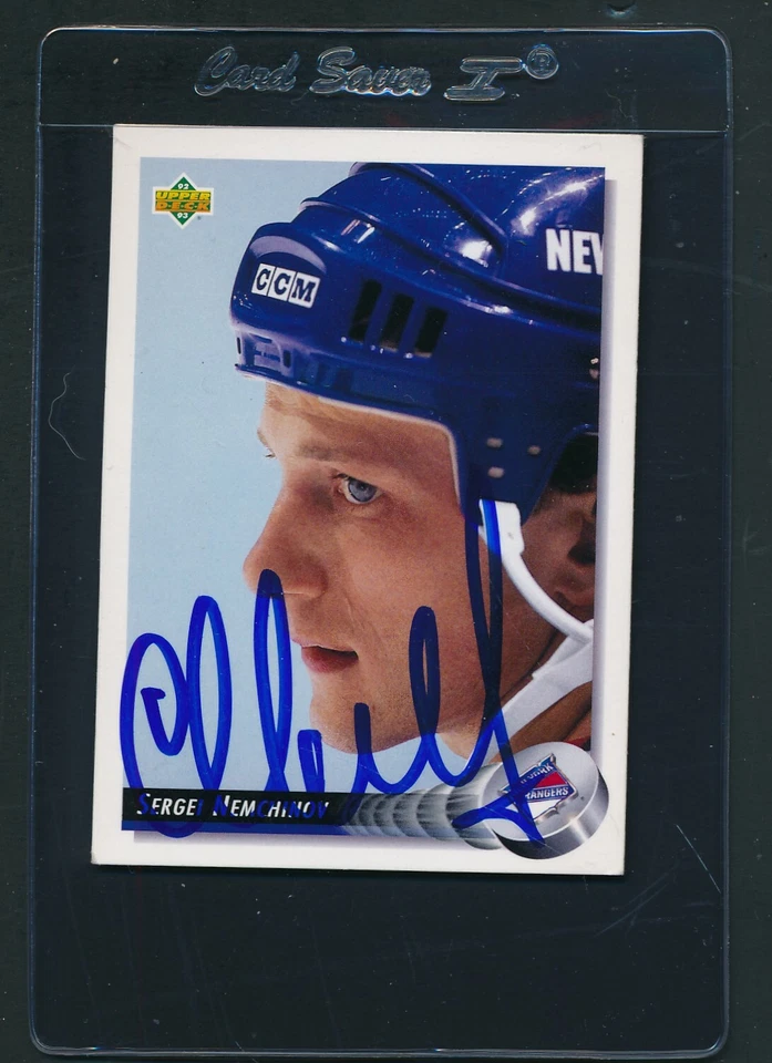1992/93 Upper Deck #298 Sergei Nemchinov Rangers Signed Auto *E9685 - Image 1 of 1