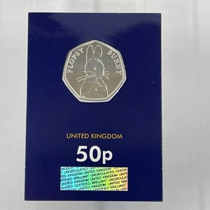 Moneta 50p Flopsy Bunny 2018 BUNC sigillata controllo cambio West Minster 50 pence A - Foto 1 di 20