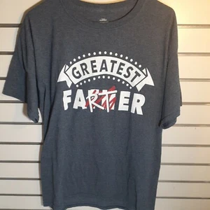Greatest Father Farter Print Blue T Shirt Funny Gift for Dad Size Large (42-44) - Picture 1 of 9