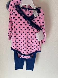 BABY ESSENTIALS - GRÖSSE 9 MONATE 3-TEILIGES SET FÜR BABY MÄDCHEN - Bild 1 von 2