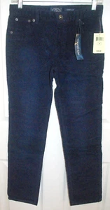 NWT Lucky Brand Stretch Cooper Slim Black Iris Corduroys Sz 14- 28 1/2 x27 1/2 - Picture 1 of 4