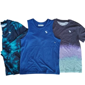3 Pc Abercrombie Kids Shirts Sz 13/14 (2 New, no tags) Tank Tie dye colorblock - Picture 1 of 6