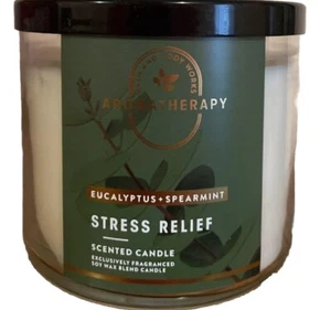 “Eucalyptus + Spearmint” Aromatherapy Stress Relief Candle   Bath and Body Works - Picture 1 of 3