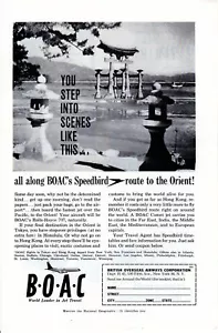 Vintage print ad 1960 BOAC Airlines airplane Step into scenes like this Orient - Picture 1 of 2