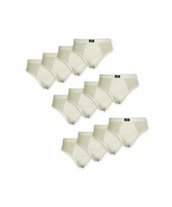 12 pezzi di slip uomo in cotone bianco 12-SLP-016 - Foto 1 di 2