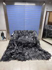 Natural King Size Toscana Fur Throw Real Fur Bedspread / Blanket Rug Carpet