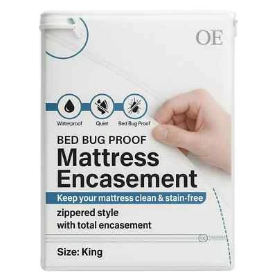 Водонепроницаемый чехол для матраса на молнии — дополнительный слой, глубина 15 дюймов, роскошный чехол - Изображение 1 из 4