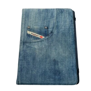 DIESEL Blue Denim Jeans Foldable Tablet Stand Case - Picture 1 of 12