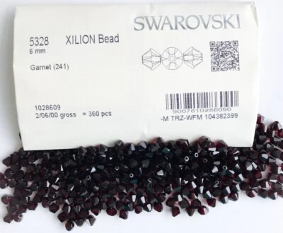 SEALED! Genuine 5328 Swarovski Crystal Factory Pack 360 Beads Bicone 6mm - Image 1 of 4