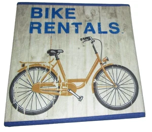 CONTENEDOR DE ALMACENAMIENTO PLEGABLE DECORATIVO ~10 5/8"" x 10 5/8"" x 10 5/8"" ~ALQUILER DE BICICLETAS - Imagen 1 de 2