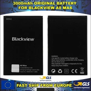 BATTERIA BATTERY BLACKVIEW A8 MAX AKKU ORIGINALE 3000mAh GARANZIA ITA - Foto 1 di 2