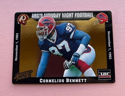 1993 Action Packed Monday Night Football Cornelius Bennett #37 Buffalo Bills - Image 1 of 2