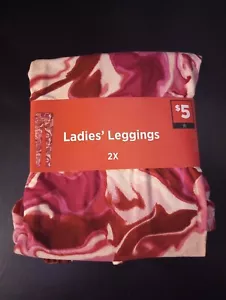 Leggings de mármol rosa para dama 2X (20-22) suaves, elásticos, cómodos - Imagen 1 de 4