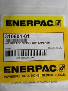 OEM SELLADO NUEVO - ENERPAC 310601-01 M6 PEZÓN DE GRASA BZP CÓNICO - Imagen 1 de 3
