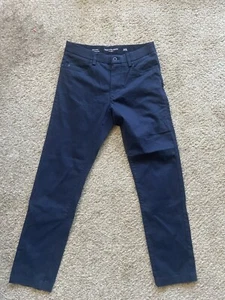 Van Heusen Tech Pants 29x30 Mens Flex Navy Blue Slim Slacks - Picture 1 of 6