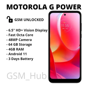 Moto G Power (2022 Ver) 4/64GB | Dark Grove 48MP ( GSM Unlocked ) New Sealed - Picture 1 of 4