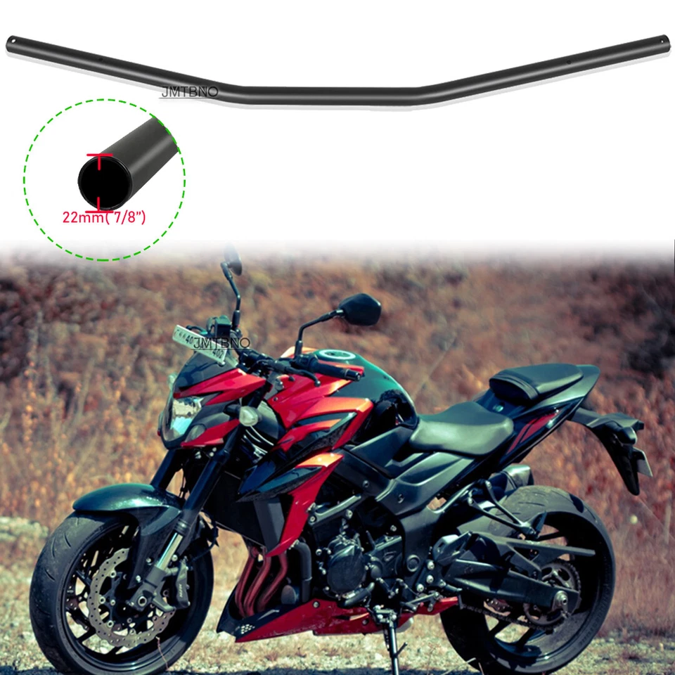 Manillar de barras de arrastre cero de 7/8" para motocicleta SUZUKI GS125 GS750 GS1000 GS1100  Foto 1 de 4