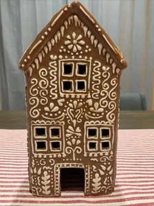Fienile in ceramica pan di zenzero casa di villaggio artigianale, alta, ceramica natalizia - Foto 1 di 8
