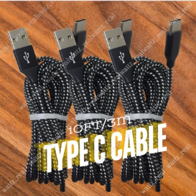 3M Type C USB Fast Charging Cord Charger Cable Data Sync For Samsung Google LG - image 1 of 4