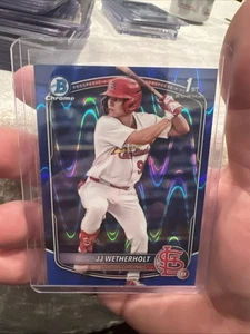 2025 Bowman Chrome Prospect JJ Wetherholt 1st Bowman Blue wave 133/150 - Picture 1 of 2