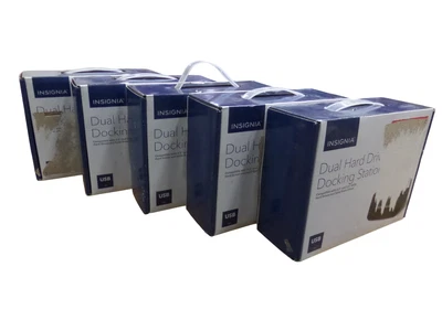 Lot of 5 Insignia Dual Hard Drive Docking Station NS-PCHDEDS19  - Free shipping - Image 1 of 4
