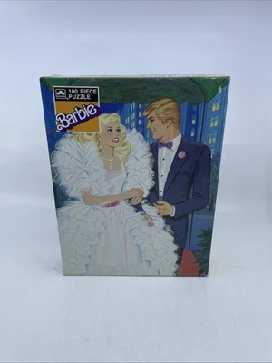 De colección Sellado Barbie Novio Ken Blanco Vestido de Boda 1987 Cartón Puzzle 100 Piezas Foto 1 de 4