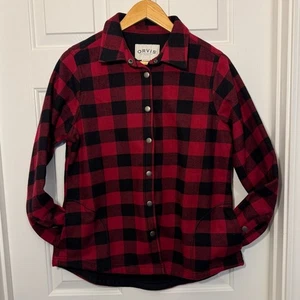 Orvis Fleece Lined Flannel Shacket With Snap Closure Women's Size Medium - Picture 1 of 8