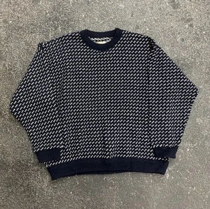 LL Bean Vintage Pullover Birdseye Norweger Wolle Fischer Blau Heritage Navy Herren 2XL - Bild 1 von 5
