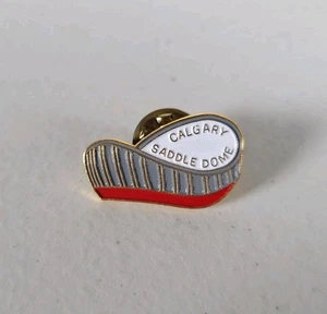 Calgary Saddle Dome Lapel Pin Vintage Ice Hockey NHL Calgary Flames BJ Sales #79 - Picture 1 of 5